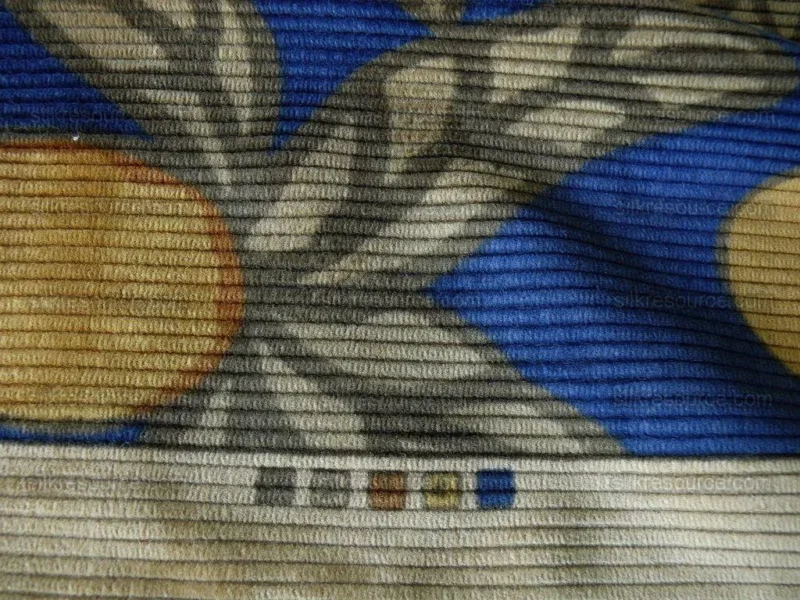 By Yard Brunschwig & Fils Tropical Apricot Print Velvet Corduroy 100% Cotton 1208 MSRP280/Y