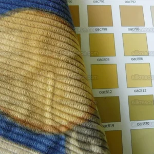 By Yard Brunschwig & Fils Tropical Apricot Print Velvet Corduroy 100% Cotton 1208 MSRP280/Y