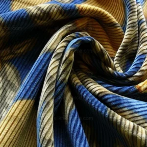 By Yard Brunschwig & Fils Tropical Apricot Print Velvet Corduroy 100% Cotton 1208 MSRP280/Y