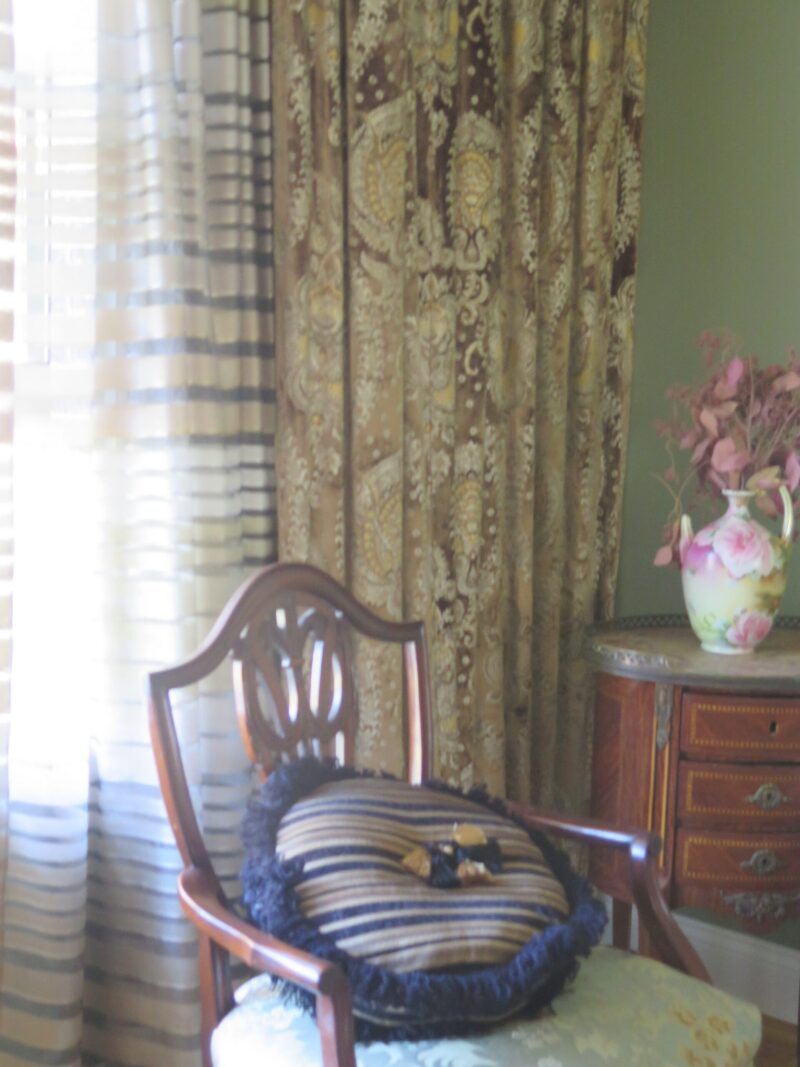 IMG_4538 Brunschwig & Fils Octavia Silk Velvet Print Tiger's Eye Black Brown Gold MSRP USD 394/y