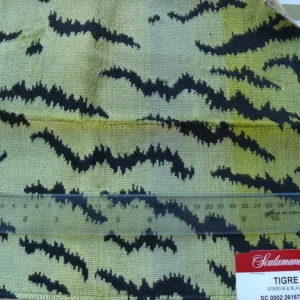 P1630103.jpg Scalamandre Tigre Jacquard Velvet Greens And Black MSRP USD 756/y