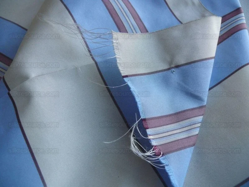 P1630119.jpg By yard Brunschwig & Fils 100%silk Taffeta Stripe Sky Blue Pink Cream White MSRP USD 270/Y