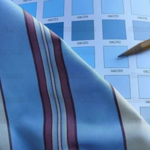 P1630121.jpg By yard Brunschwig & Fils 100%silk Taffeta Stripe Sky Blue Pink Cream White MSRP USD 270/Y