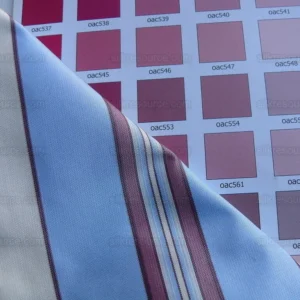 P1630123.jpg By yard Brunschwig & Fils 100%silk Taffeta Stripe Sky Blue Pink Cream White MSRP USD 270/Y