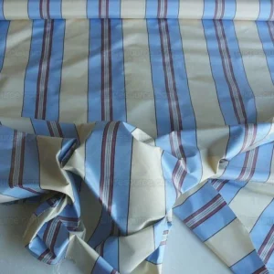 P1630125.jpg By yard Brunschwig & Fils 100%silk Taffeta Stripe Sky Blue Pink Cream White MSRP USD 270/Y