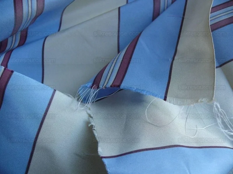 P1630126.jpg By yard Brunschwig & Fils 100%silk Taffeta Stripe Sky Blue Pink Cream White MSRP USD 270/Y