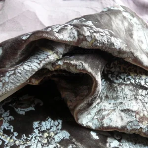 P1630185.jpg Brunschwig & Fils Octavia Silk Velvet Print Tiger's Eye Black Brown Gold MSRP USD 394/y