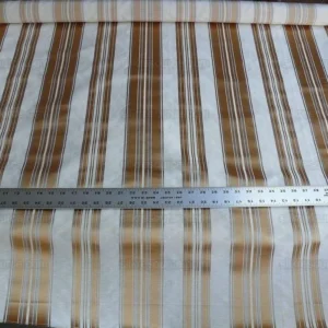 BRUNSCHWIG & FILS VILMORIN SATIN STRIPE GOLD CREAM MSRP 290/Y