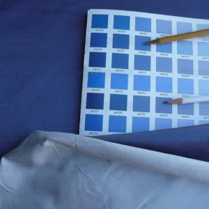 By Yd Brunschwig & Fils Georges Satin Silk "Periwinkle" Muted Blue MSRP USD 470/Y