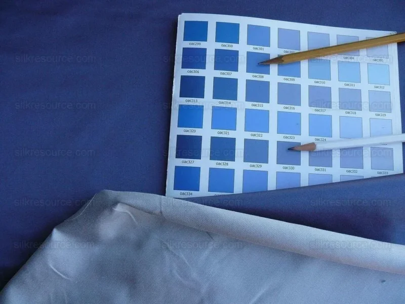 By Yd Brunschwig & Fils Georges Satin Silk "Periwinkle" Muted Blue MSRP USD 470/Y