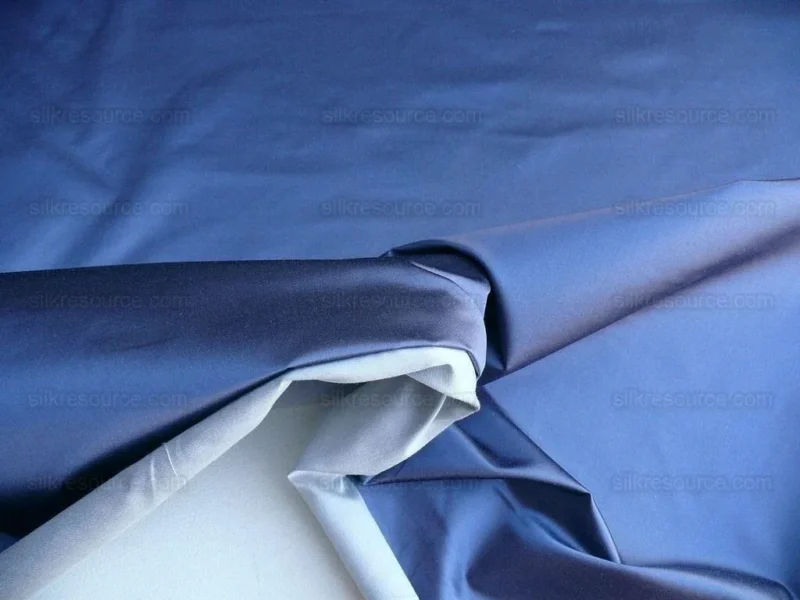 By Yd Brunschwig & Fils Georges Satin Silk "Periwinkle" Muted Blue MSRP USD 470/Y