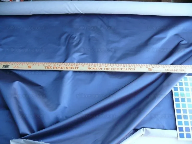 By Yd Brunschwig & Fils Georges Satin Silk "Periwinkle" Muted Blue MSRP USD 470/Y