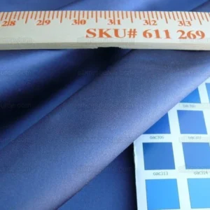 By Yd Brunschwig & Fils Georges Satin Silk "Periwinkle" Muted Blue MSRP USD 470/Y