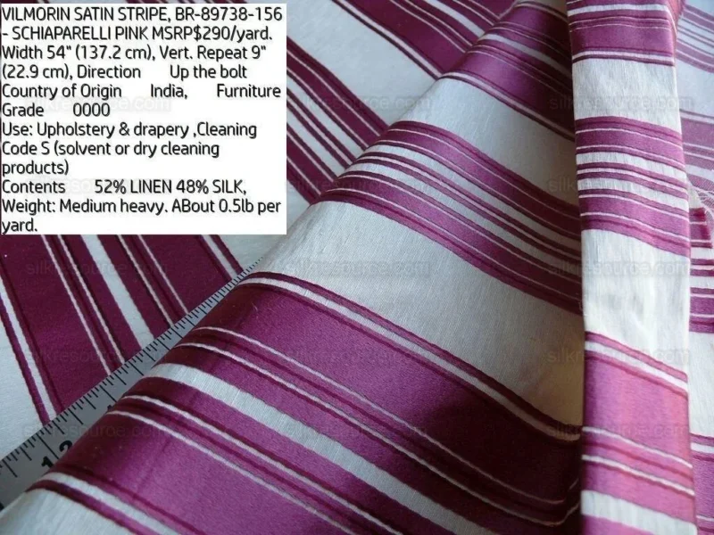P1630374C.jpg Brunschwig & Fils Vilmorin Satin Stripe Schiaparelli Pink MSRP USD 290/y