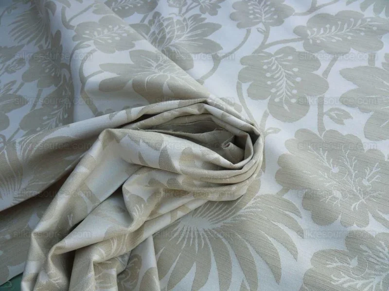 By Yd Lee Jofa G P & J Baker Hanbury Weave Cream White Art Nouveau Cotton MSRP USD 190/y