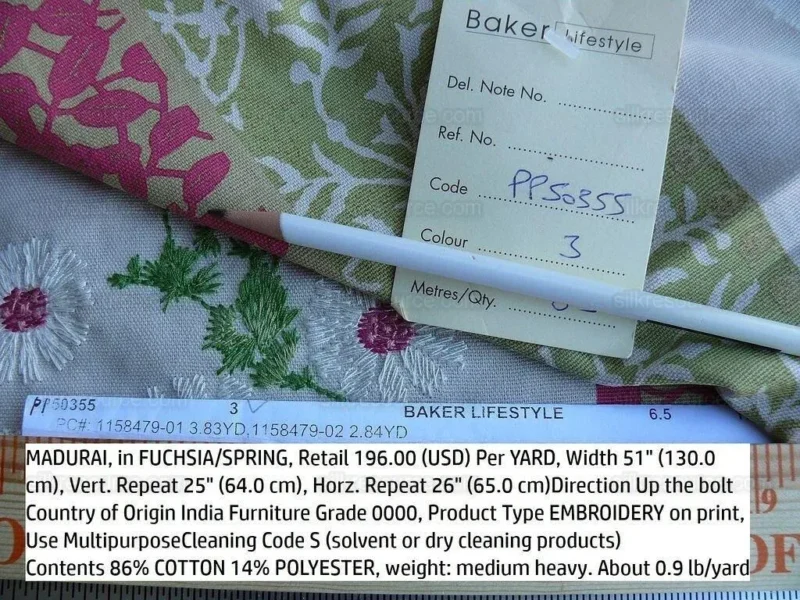 P1630459.jpg 2.84y Lee Jofa Baker Lifestyle Madurai Fucshia/spring Embroidery