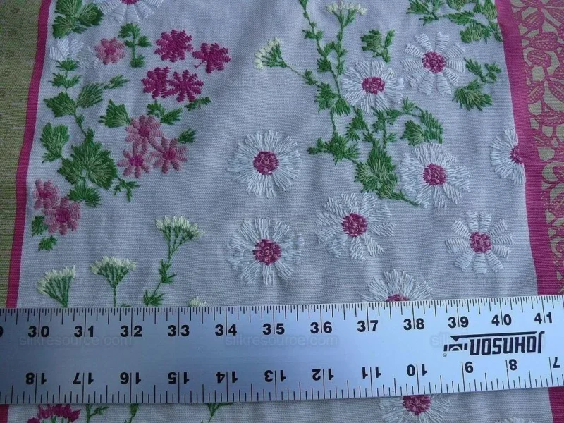 P1630461.jpg 2.84y Lee Jofa Baker Lifestyle Madurai Fucshia/spring Embroidery