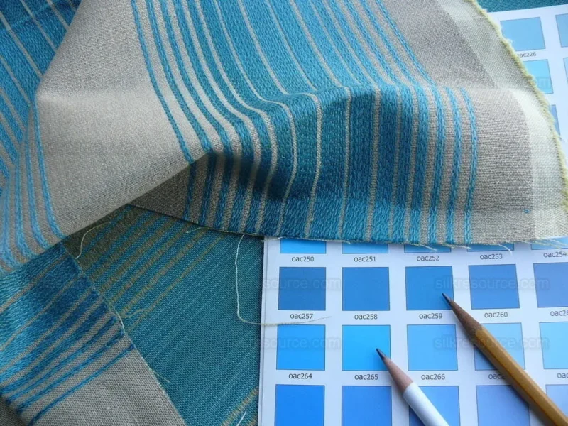 P1630485.jpg 0.55y Lee Jofa Baker Lifestyle Serafina Stripe Turquoise Blue Woven