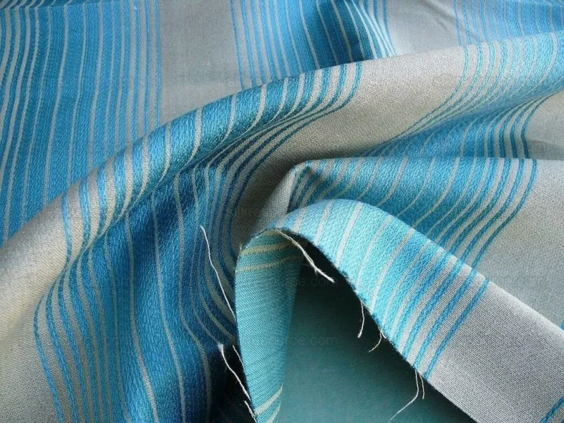 P1630487.jpg 0.55y Lee Jofa Baker Lifestyle Serafina Stripe Turquoise Blue Woven