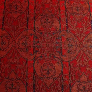 BY YD LEE JOFA GLENEAGLE DAMASK "GARNET" RED GOTHIC MEDALLION BY YD LEE JOFA GLENEAGLE DAMASK "GARNET" RED GOTHIC MEDALLION