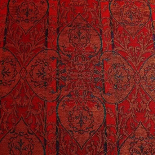 BY YD LEE JOFA GLENEAGLE DAMASK "GARNET" RED GOTHIC MEDALLION BY YD LEE JOFA GLENEAGLE DAMASK "GARNET" RED GOTHIC MEDALLION