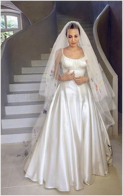 angelina-jolie-wedding By Yd Bridal Silk Satin Radiant Cream White Neutral 54" Wide MSRP USD 200Y
