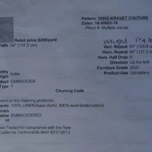 P1000314.jpg Kravet Couture Hand Crewel Wool Linen  Palampore 30602.16 MSRP USD 298/Y