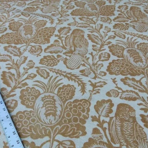 1.3Y GP&J Baker Owls & Fruit Cream/Mustard 100% Linen MSRP 198/Y 1.3Y GP&J Baker Owls & Fruit Cream/Mustard 100% Linen MSRP 198/Y