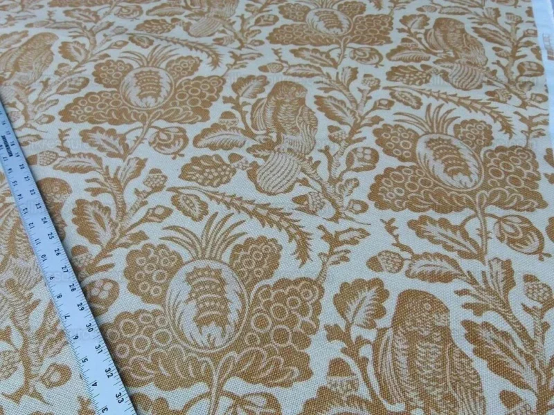 1.3Y GP&J Baker Owls & Fruit Cream/Mustard 100% Linen MSRP 198/Y 1.3Y GP&J Baker Owls & Fruit Cream/Mustard 100% Linen MSRP 198/Y