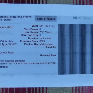 P1000469.jpg By Yd Lee Jofa Baker Lifestyle Serafina Stripe Blush Pink Rose White MSRP USD 176/y