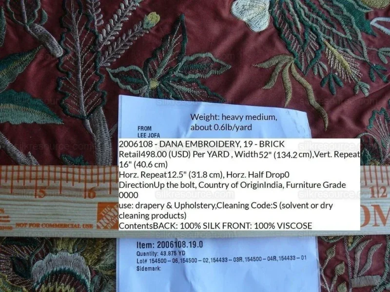 P1630536.jpg by yard Lee Jofa Dana Embroidery.brick Silk Red Flower Power Tree Of Life MSRP USD 498/y