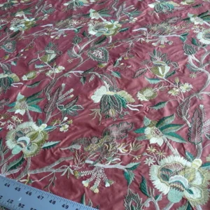 P1630539.jpg by yard Lee Jofa Dana Embroidery.brick Silk Red Flower Power Tree Of Life MSRP USD 498/y