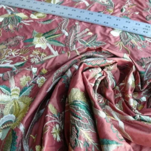 P1630544.jpg by yard Lee Jofa Dana Embroidery.brick Silk Red Flower Power Tree Of Life MSRP USD 498/y