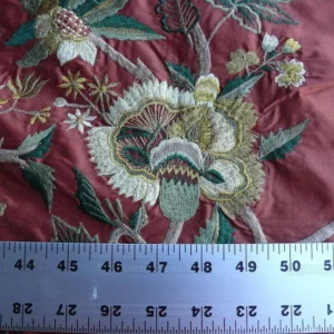 P1630545.jpg by yard Lee Jofa Dana Embroidery.brick Silk Red Flower Power Tree Of Life MSRP USD 498/y