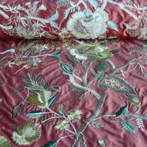 P1630546.jpg by yard Lee Jofa Dana Embroidery.brick Silk Red Flower Power Tree Of Life MSRP USD 498/y