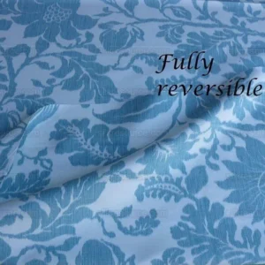 P1630571.jpg 1.5yd Lee Jofa Kali Damask.teal Blue White Bird Flower Linen Cotton Reversible MSRP USD 264/y