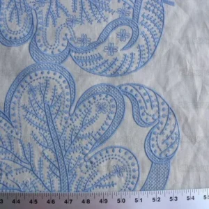 P1630575.jpg 1.38yd Lee Jofa Whitcomb.aegean Blue White Embroidery Linen MSRP USD 336/Yard