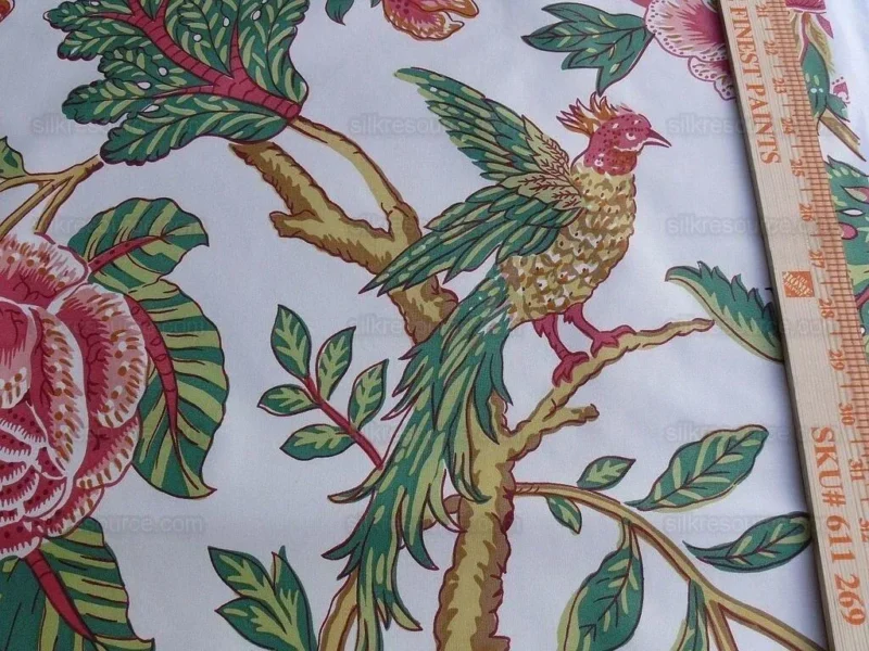 6Y LEE JOFA JACOBEAN TREE.ORANGE/PINK CHINTZ BIRD PARADISE 6Y LEE JOFA JACOBEAN TREE.ORANGE/PINK CHINTZ BIRD PARADISE