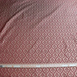 P1630731.jpg Kravet Red & Gold Small Medallion Crest Silk Damask Reversible MSRP USD 159/Y