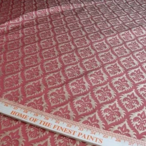 P1630735.jpg Kravet Red & Gold Small Medallion Crest Silk Damask Reversible MSRP USD 159/Y