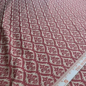 P1630736.jpg Kravet Red & Gold Small Medallion Crest Silk Damask Reversible MSRP USD 159/Y