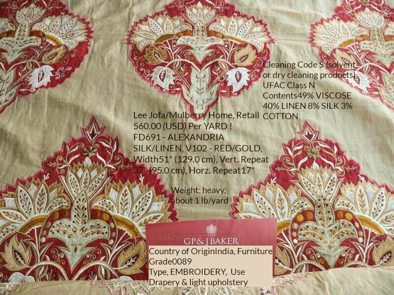 products-P1630777C-original-800x600 Lee Jofa Alexandria Silk Linen Embroidery Velvet Applique Museum Quality Red Gold Copper MSRP0/y