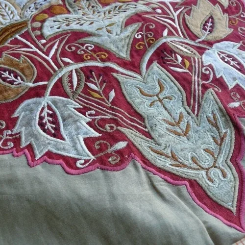 Lee Jofa ALEXANDRIA SILK/LINEN embroidery VELVET applique RP$560