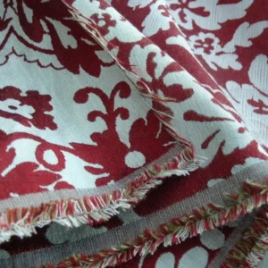 P1630821.jpg by yard Lee Jofa Mulberry Home Staveley Damask Ruby Olive Green Red White Floral Stripe MSRP USD 196/y