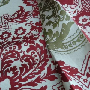 P1630822.jpg by yard Lee Jofa Mulberry Home Staveley Damask Ruby Olive Green Red White Floral Stripe MSRP USD 196/y
