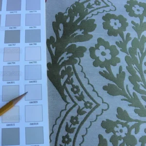 P1630824.jpg by yard Lee Jofa Mulberry Home Staveley Damask Ruby Olive Green Red White Floral Stripe MSRP USD 196/y
