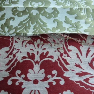 P1630830.jpg by yard Lee Jofa Mulberry Home Staveley Damask Ruby Olive Green Red White Floral Stripe MSRP USD 196/y