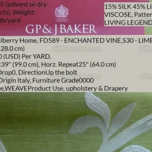 P1630831C.jpg By Yard Lee Jofa Mulberry Home Enchanted Vine Lime Green MSRP USD 296/y