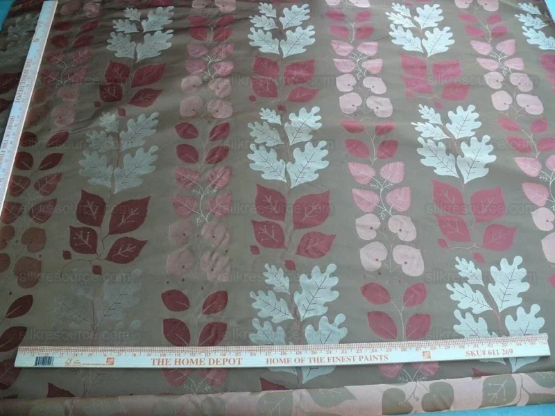 Lee Jofa WOODLAND Copper SILK BROCADE FOLIAGE MSRP$288