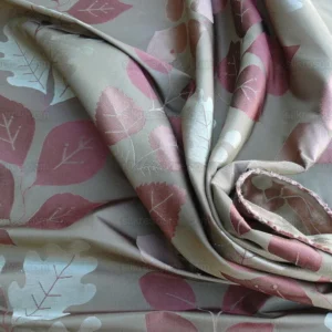 By Yd Lee Jofa Mulberry Home Woodland Copper Brown Red White Silk Lampas Foliage forest Birch Oak Elm William Morris MSRP USD 288/y